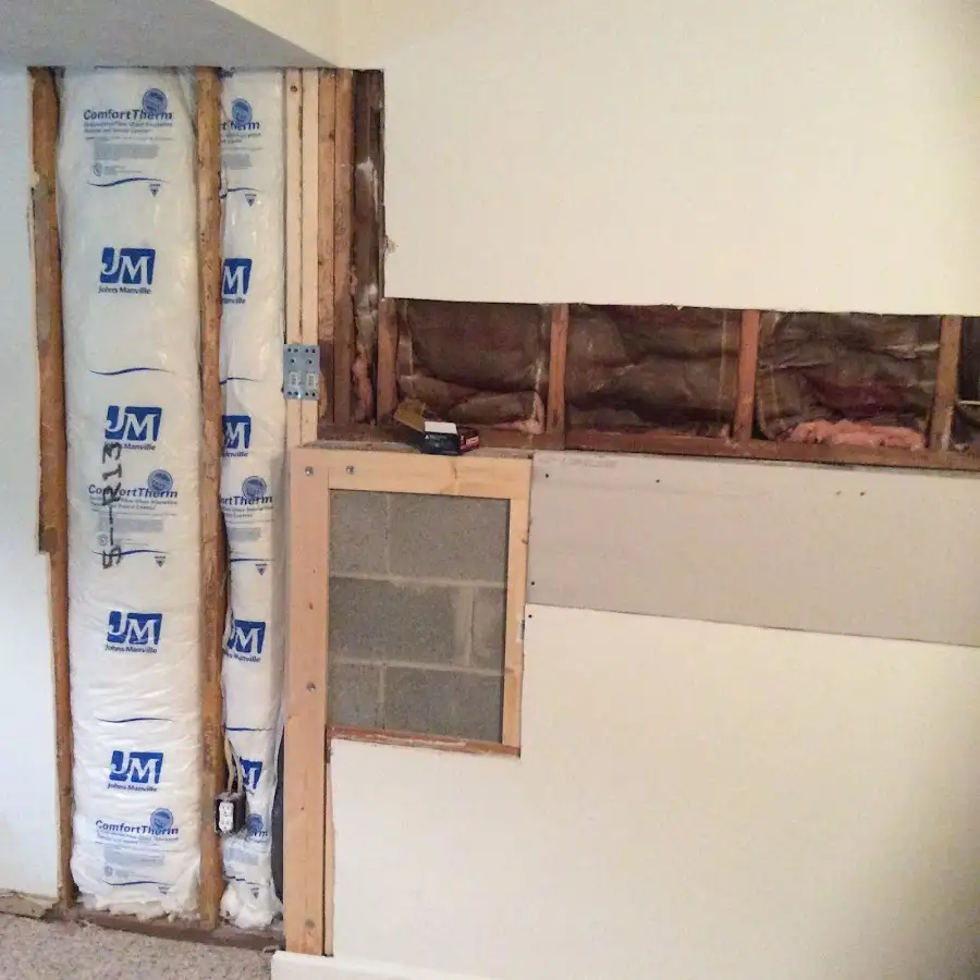 Wall insulation replacement during Structural Drying in Clarks Summit
